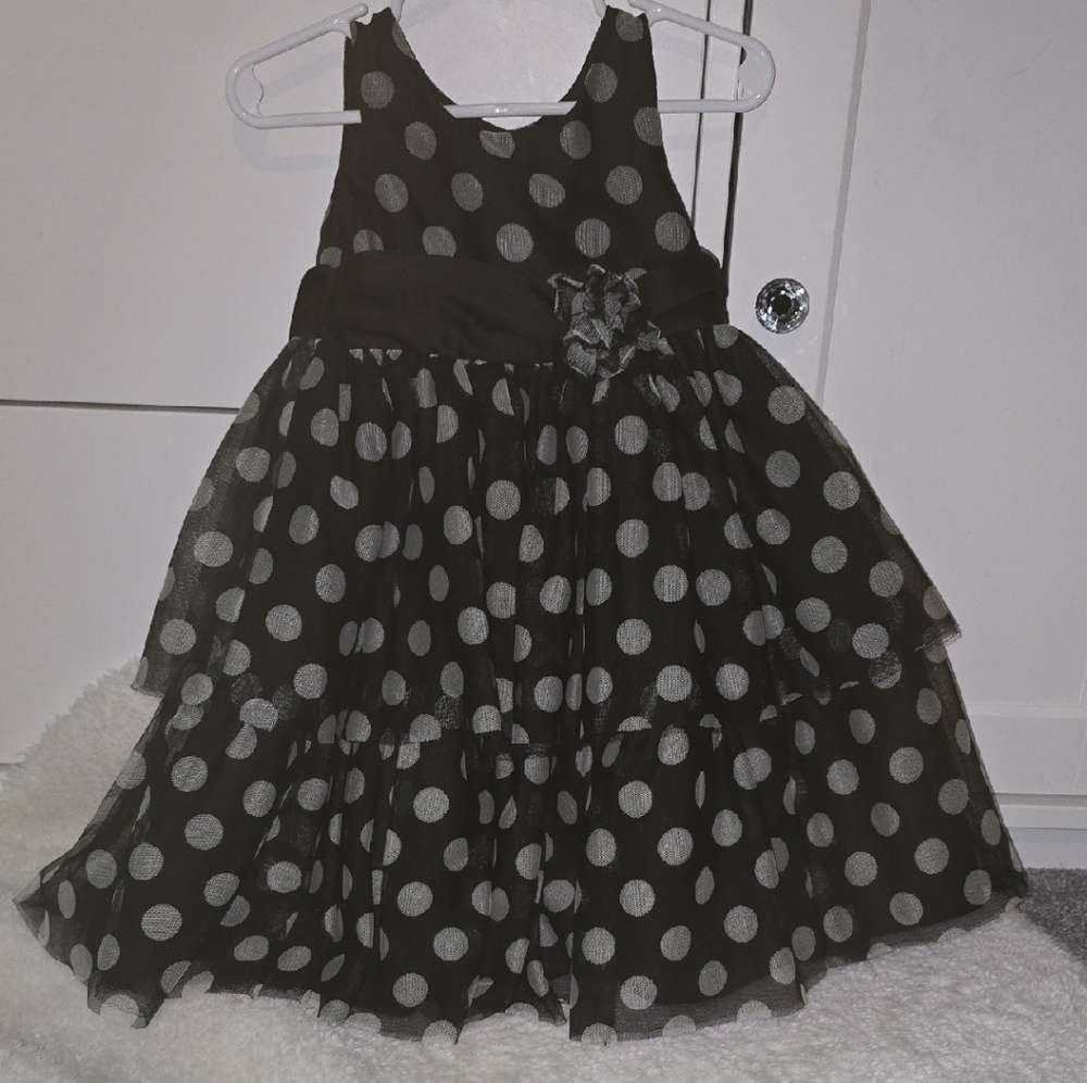 Holiday Editions Black and White Polka Dot Dress